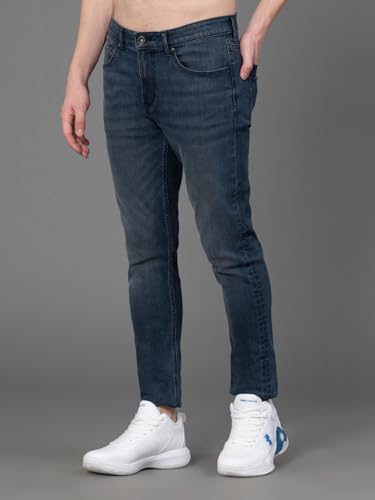 Image of Red Tape Denim Jeans for Men in Medium Blue| Denim Jeans