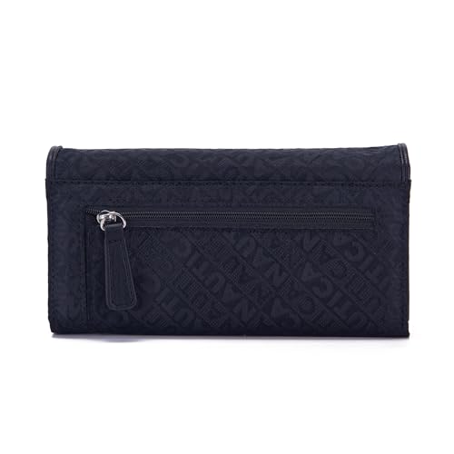 Image of Nautica Women's Perfect Carry-All Money Manager RFID Blocking Wallet Organizer, Black