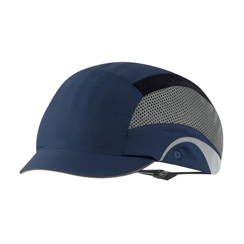 JSP HARDCAP Aerolite Leichte Anstoßkappe für Erwachsene - 2,5 cm Schirm - Marineblau - Belüftet - EN 812 Kopfschutz - Bauhelm Cap - Für Logistik, Wartung, Heimwerken & Industrie - EN 812