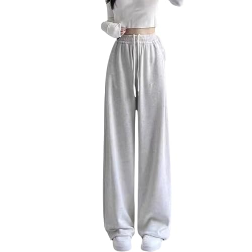 Baggy Sweatpants for Girls Wide Leg Athletic Joggers Casual Loose Drawstring Pants with Adjustable Cuffs