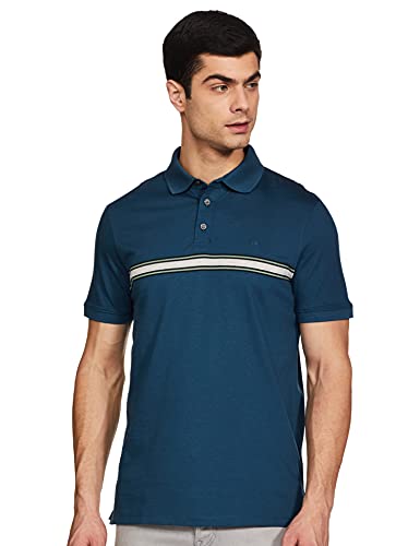 Image of Calvin Klein Men's Liquid Touch Polo Stripe with UV Protection