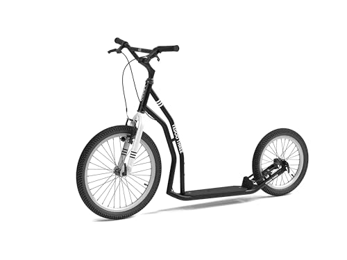 YEDOO Three Y40 Tretroller - Kickscooter für Erwachsene mit Luftreifen 20/16 und Tragfähigkeit bis zu 150 kg. Scooter Roller mit verstellbarem Lenker. Schwarz YEDOO Three Y40 Tretroller - Kickscooter für Erwachsene mit Luftreifen 20/16 und Tragfähigkeit bis zu 150 kg. Scooter Roller mit verstellbarem Lenker. Schwarz