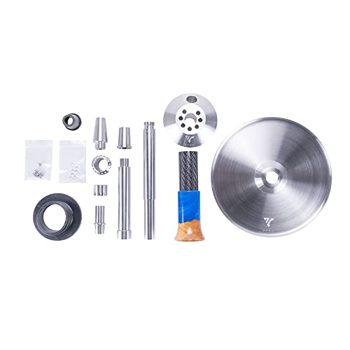 VYRO Penta Edelstahl Shisha Wasserpfeife Carbon Blue Aqua mit Blow Off – Bild 4