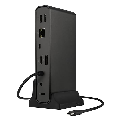Asus DC300 Docking Station - for Mouse, Keyboard, Monitor, Notebook - Charging Capability - Memory Card Reader - SD - 150 W - USB Type C - 3 Displays Supported - 4K - 3840 x 2160-6 x USB Ports - 3 x