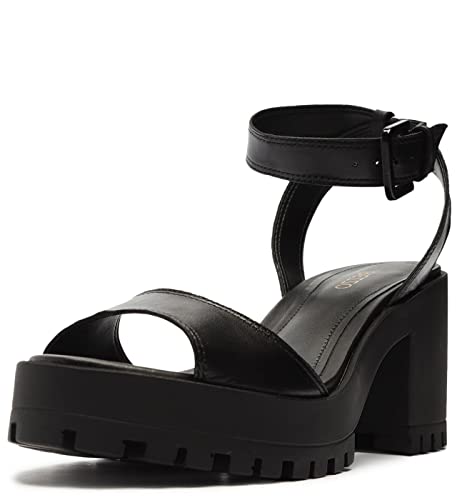 Arezzo Women's Palani Sandal High Block, Black, Size 8 #TOP28