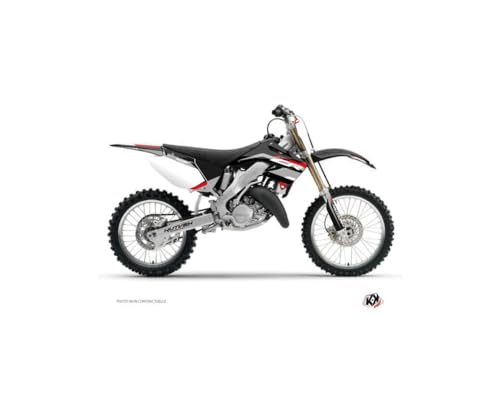 Kit déco moto cross Honda 125 CR noir pour la piste
