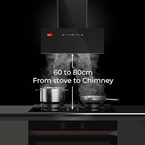 Pigeon Xtreme DLX 60 cm Inclined Kitchen Chimney 1500 m3/hr suction |Touch & Gesture Control | Heat Auto Clean | 7 years warranty on motor| (Black) - Image 3