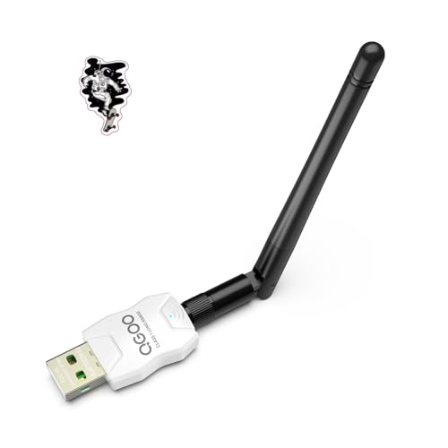 Class 1 Long Range Bluetooth Adapter for PC, QGOO USB Bluetooth Adapter for PC 5.3+EDR, Bluetooth Dongle Bluetooth Receiver Support Windows10/8.1/8/7?white-115?