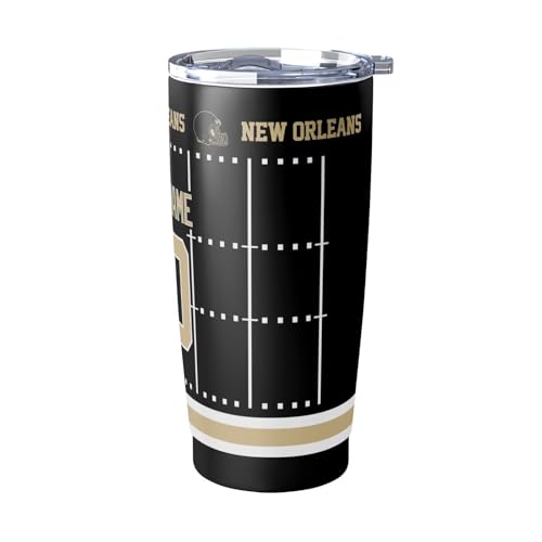 Image of ANTKING New Orleans Tumbler 20 oz Travel Coffee Cup for Men Women Boy Custom Name Number Gifts
