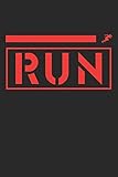  Mein Lauftagebuch: Trainingstagebuch für Läufer und Jogger ♦ Lauflogbuch für über 200 Einträge ♦ 6x9 Format I Motiv: Run rot 2