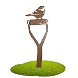 Perfection fabriquée: Fabriqué avec une grande attention aux détails, notre pieu de rouille est parfait pour ajouter une touche de charme rustique à votre décoration de jardin. Doté d'une belle conception de d'oiseaux avec des bords lisses et sans bour, ce pieu propose un effet rouillé distinctif qui parle de l'artisanat expert.