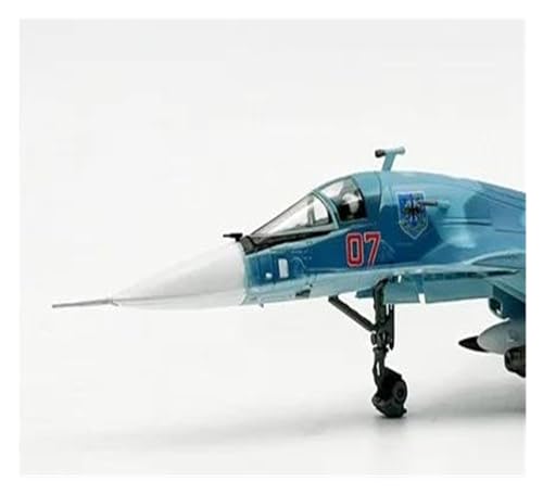 Modelo de avión Su-34 de metal fundido diecast a escala 1:100 para coleccionistas 3