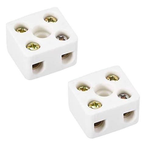 sourcing map 2 Way High Temp Ceramic Connectors Cover