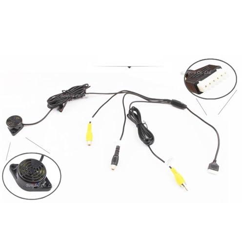 Sensore di parcheggio per auto, con sensore di parcheggio, accessori elettronici AHD, rilevatore radar anteriore per retromarcia, per telecamera monitor, radar di parcheggio per auto (nero)