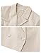 Luvamia Womens Fashion Lapel Cropped Blazer - Business Casual Open Front Jacket - Beige, Size X-Large / 16-18