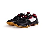 Quive Bounce Badminton Tennis and Squash Shoes Non-Marking Anti-Slip and Breathable Trainers Mens Indoor and Outdoor Court Shoes (Black, UK Footwear Size System, Adult, Men, Numeric, Medium, 10)