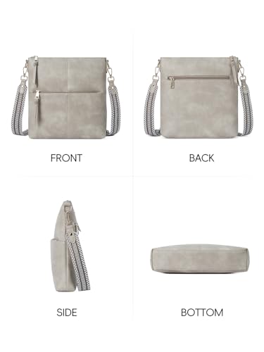 WESTBRONCO Crossbody Purses for Women Medium Shoulder Bag Vegan Leather Handbags with Guitar Strap 6