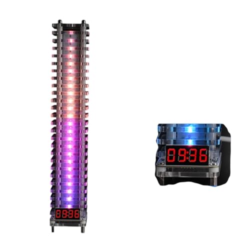 24 LED Music Spectrum Level Indicator Rhythm Light Wire/Voice Assistant Compatible 6 Modes Display VU Trackier Metier DC 5V CAR Power Amplifier Replacement for OEM