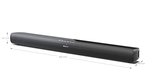 SHARP HTSB100 2.0 Soundbar 75W (USB, Bluetooth, HDMI, Optisch, AUX-In (3,5mm), Breite: 80cm), schwarz – Bild 8