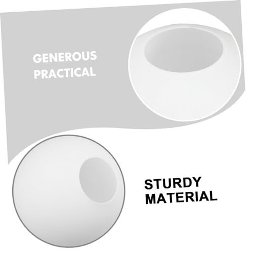 Image of SHERCHPRY Lighting Fixture Replacement Globes Neckless Top Opening Frosted Opal White Glass Lamp Shades Globe Lampshade Cover Ceiling Light Covers for Lighting 15cm