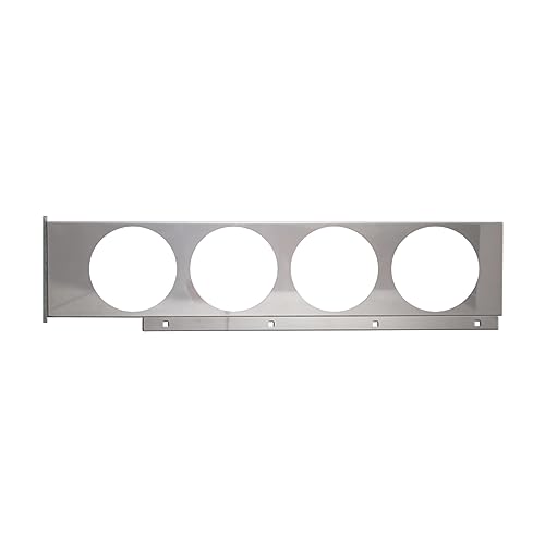 Image of GG Grand General 81139 Stainless Steel Mud Flap Hanger with 4 Round Light Cut-Outs , Pair
