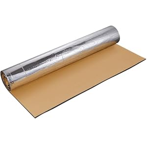 VEVOR Isolatiemat voor de auto, 1,5 m², anti-dreunmat, 1520 x 1000 mm, voertuigisolatie, 400 mil (10 mm) dikte, aluminiumfolie, geluidsisolatiemat, hittebestendig, geluidsisolatie, geluidsisolatie, 1