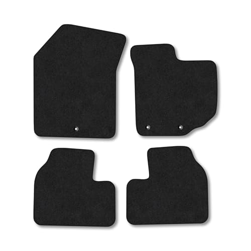 Image of Suzuki Swift (2005-2010) Car Mats Accessories Tailored Fit Carpet Floor Mats Non Slip Black Trim Full Coverage Compatible Accessory Front Rear Set Anti Slip Granulated Backing Hand-Finished Clips