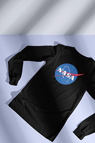 Nasa Logo Black Adult Long Sleeve T-Shirt - X-Large #TOP4