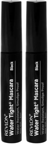 Image of Revlon Mascara, Water Tight Mascara Makeup, Volumizing, Lasts up to 24 Hours, No Clump, Smudge Proof, Flake Proof, Black (761), 0.34 Fl Oz (Pack of 2)