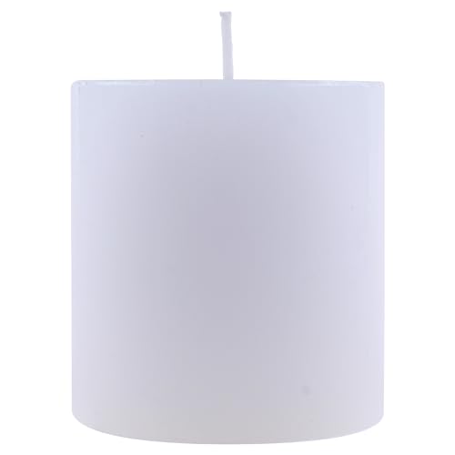 Homemaster Unscented Flat Top Pillar Candle, 7 x 7.5 cm