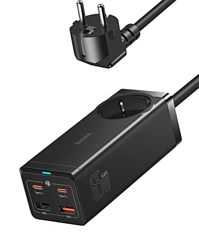 Chargeur USB C 65W Baseus GaN3 avec 4 ports secteur pour MacBook et iPhone
