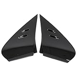 MOTOKU Pair Left and Right Glossy Black Door Side View Mirror Corner Triangle Flag Molding Fender Cover Trim for Toyota Prius 2016-2021
