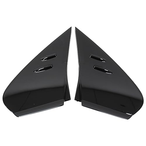 MOTOKU Pair Left and Right Glossy Black Door Side View Mirror Corner Triangle Flag Molding Fender Cover Trim for Toyota Prius 2016-2021