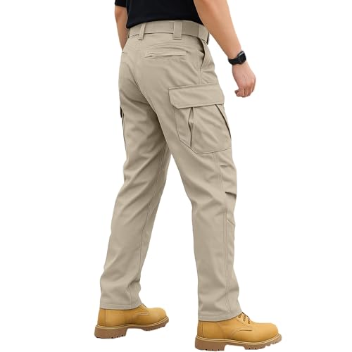 WENKOMG1 Men's Casual Cargo Pants, Military Combat Outdoor Hiking Work Pants with Pockets, M-3XL2