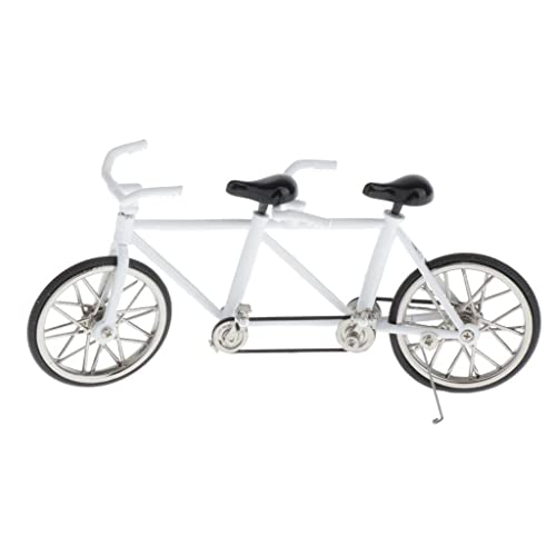 Tandem Model for Kids, Miniature Bike for Home and Office Display - Color Options Available, White
