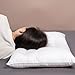 Pozino Flat Thin Pillows for Sleeping - Queen Size 1 Pack Slim Bed Pillows for Side Back Stomach Sleepers,2.5 inch Height Ultra Low Pillows,Down Alternative Filling