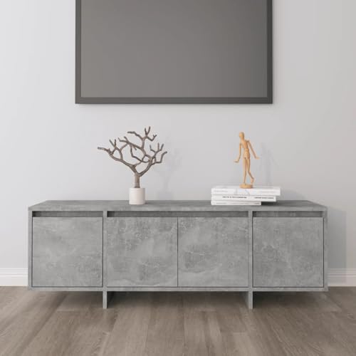 Cinyiqo Mueble para TV aglomerado Gris hormigón 120x30x40,5 cm, Mueble TV, Mueble Salon Moderno, Mueble para TV, Mueble Comedor, Mesa TV, Mueble Television 809579