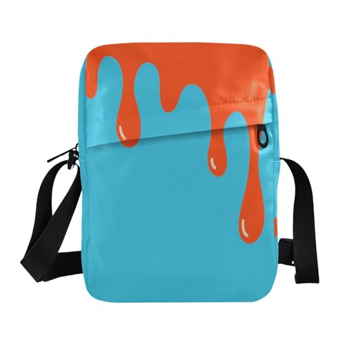 Graffiti Art Orange Blue messenger bag for women crossbody Crossbody Small Bags For Women Womens Fashion Purses Adjustable Strap for work Shopping