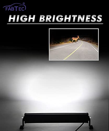 Image of FABTEC 60 LED 11 Inch /28 cm Mercury LED Bar Light LED Fog Light for Cars (11 Inch,White)