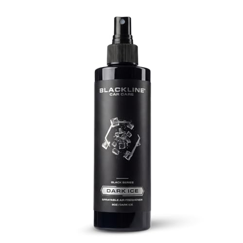 Image of Blackline Car Care - Dark Ice Car Air Freshener Spray, Long-Lasting, Premium Odor Eliminator for Cars, Trucks, RVs, SUV, or Home Use - 8 fl OZ - Air Freshener - Dark Ice Spray