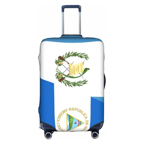 Travel Luggage Cover Half Guatemala Half Nicaragua Flag Fashion Washable Baggage Suitcase Protector Fit For Luggage Small