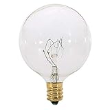 Satco S3822 25 Watt G16 1/2 Incandescent 232 Lumens 2700K Warm White 25 Pack California Compliant