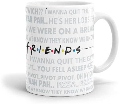 Image of Funny Bestie with Friendship Quotes Printed 325 ml Ceramic Coffee Mug /Tea Cup Gift for Girls, Best Friends, Sister Mom, Wife, Girlfriend 325 ml (Best Friend-20)