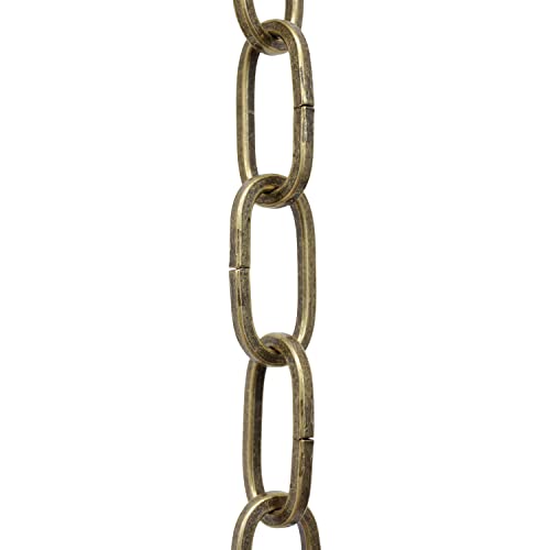 Image of RCH Hardware CH-S62-45-AB-10 Steel Chandelier Chain, Antique Brass (10 Feet)