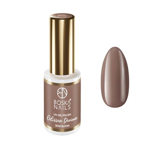 Boska Nails Esmalte Híbrido 6 ml Odissea Divina 546 Boss Bloom UV LED Gel Polish Marrón, Shellac, color tendencia, brillo duradero, libre de TPO