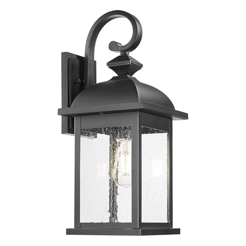 Image of FEMILA Outdoor Wall Sconce, 21 inch Large Outdoor Wall Lantern Porch Lights for Entryway, Patio, Garage, Doorway, Anti-Rust Waterproof, UL Listed, 4FD54B2 BK