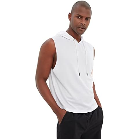 Trendyol Camiseta Hombre Atleta Blanca Cover