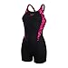Speedo Maillot de Bain Shorty Hyperboom Splice pour Femme, Noir/Rose, L