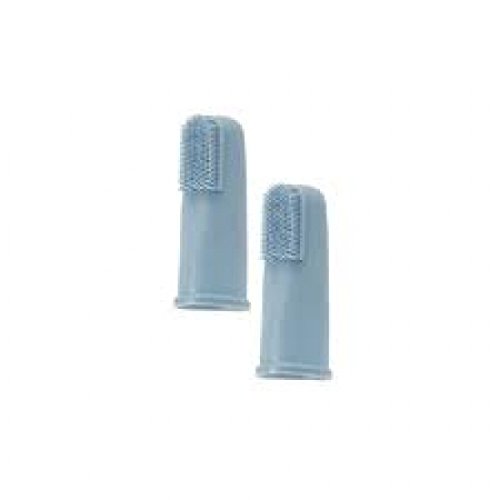 MDCSmart Finger Dog Toothbrushes (Pack Of 2) (Adult) (Blue/White)