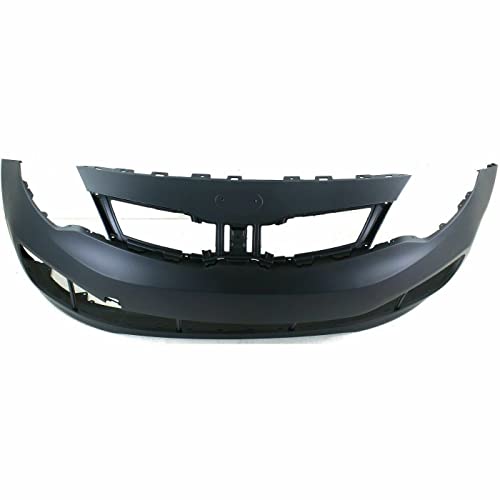 Image of FitParts Compatible with Kia Rio 2012-2015 Front Bumper Cover | Primed, With Fog Light Holes, Without Parking Sensor Holes, Sedan, Ready to Paint, OEM 865111W000, KI1000159
